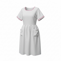 White,pink in arm dress