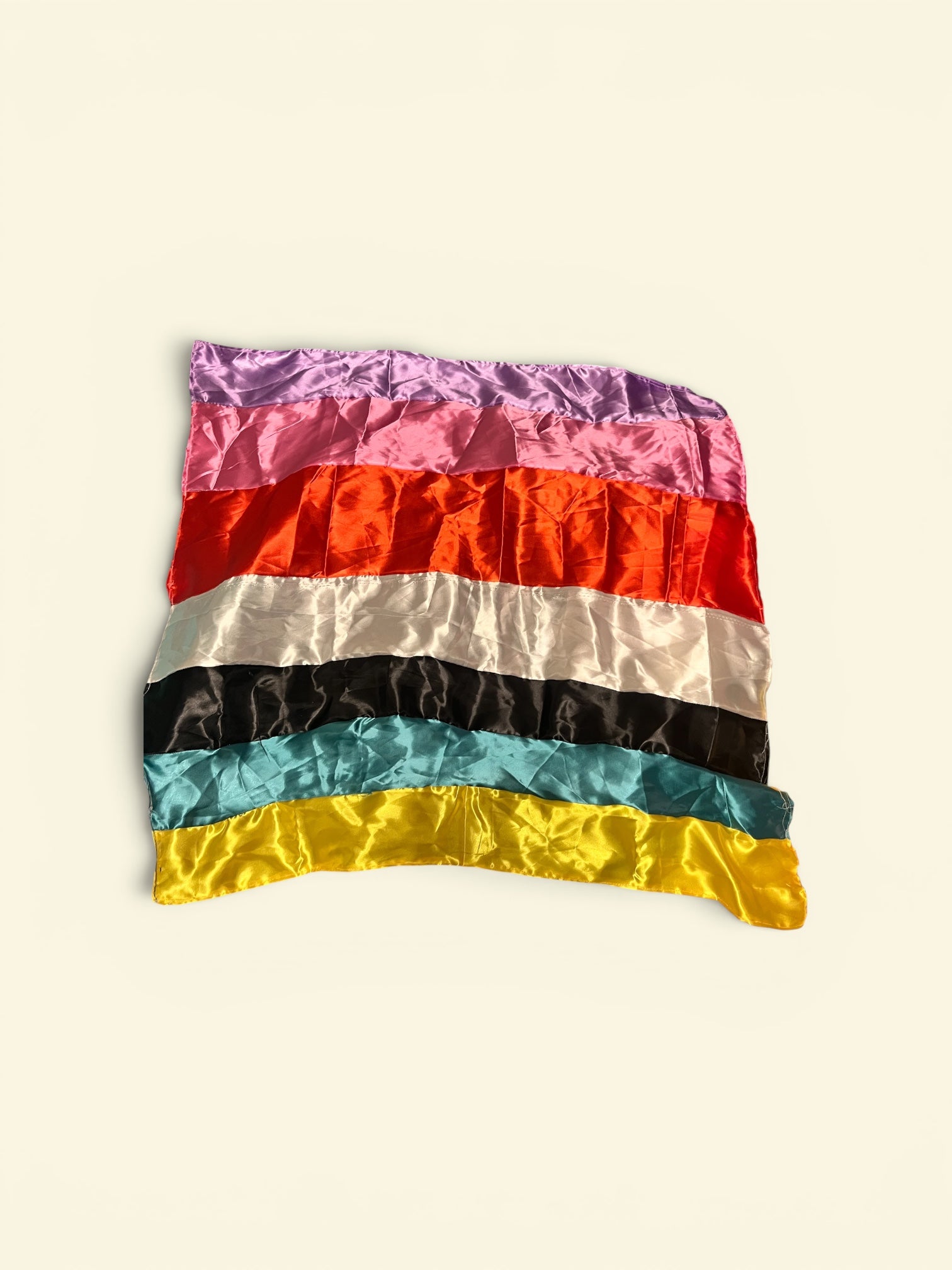 Women’s Multicolor Satin Striped Headwrap Headband, One Size, Casual
